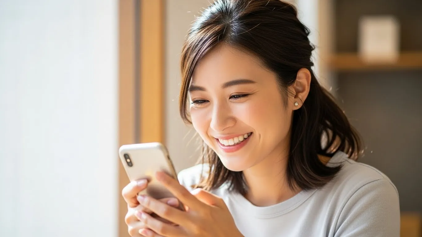 スマホを使う女性