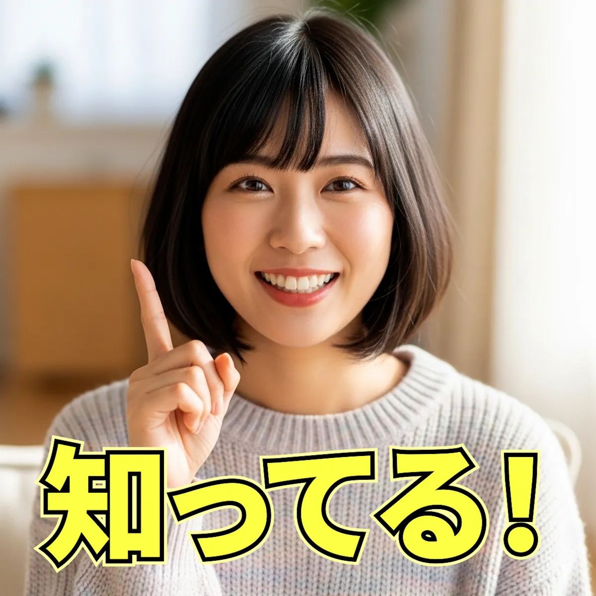 知ってる！とリアクションする女性